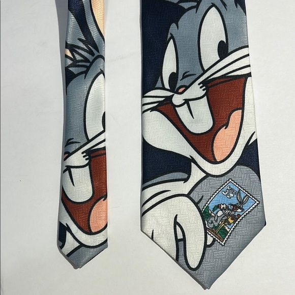 Warner Bros. Bugs Bunny Tie - Blue and Gray - Picture 5 of 6